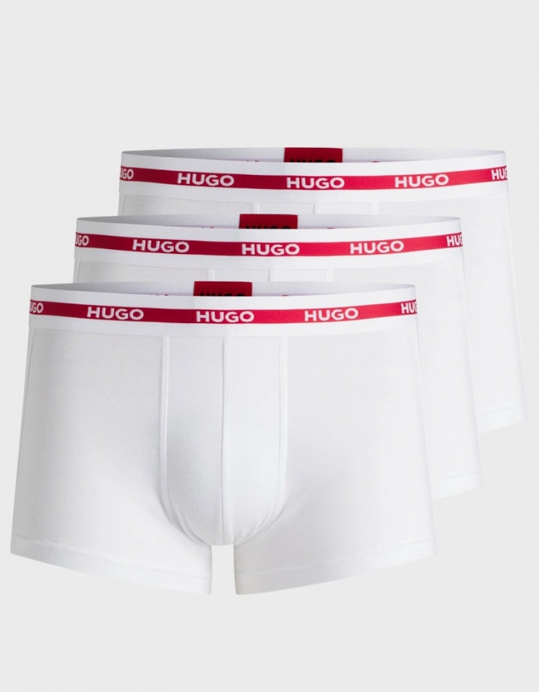 HUGO Planet 3-Pack Stretch-Cotton Logo Waistband Trunks NOS