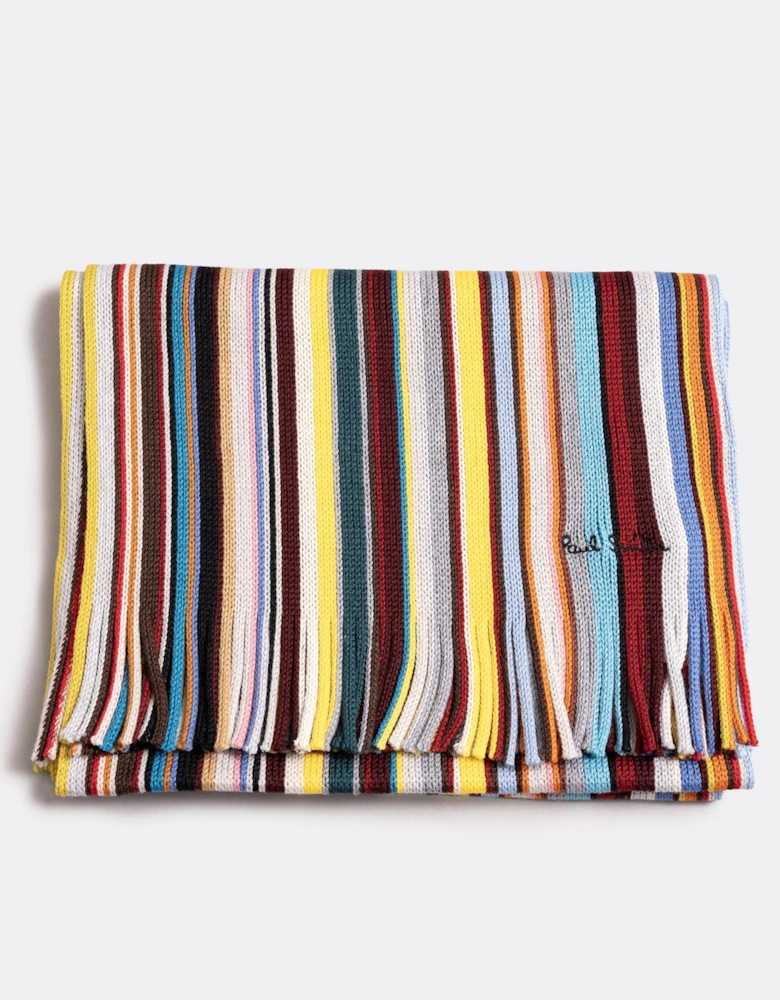 Mens Signature Stripe Wool Scarf