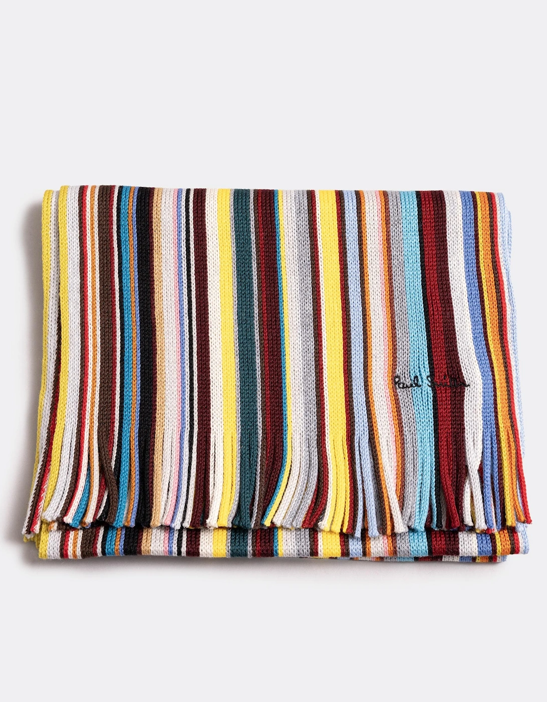 Mens Signature Stripe Wool Scarf