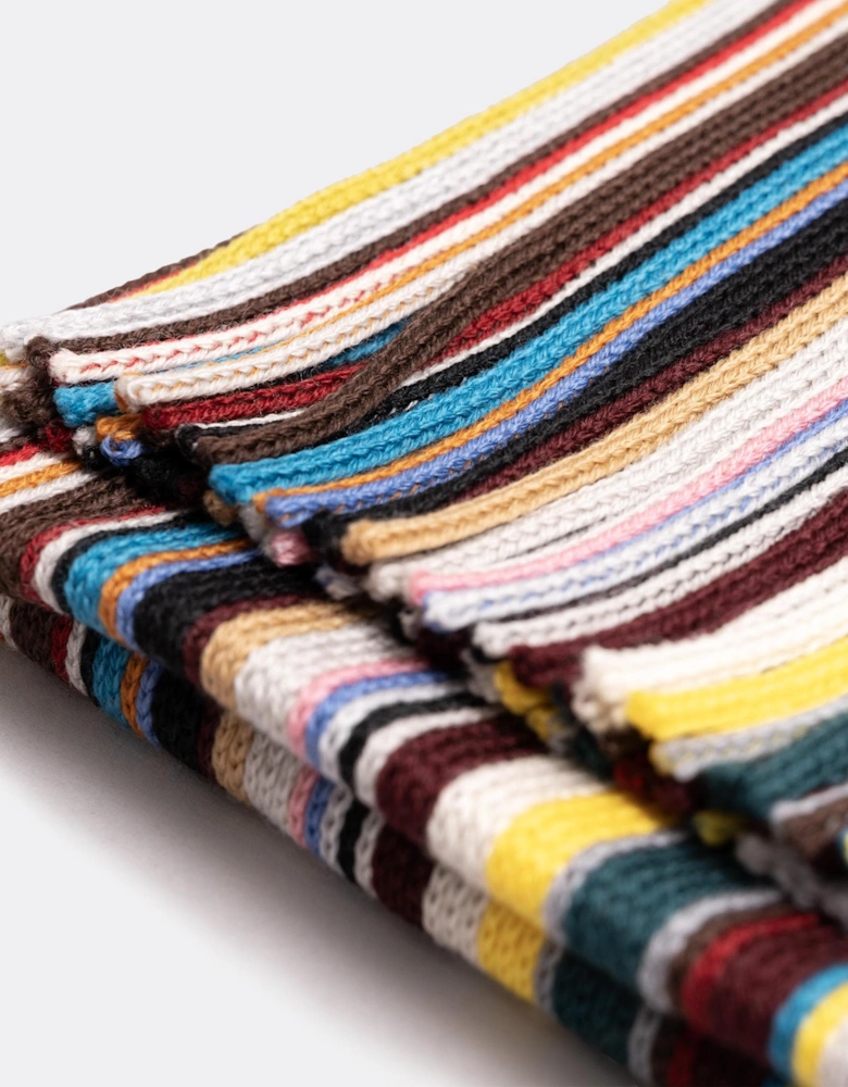 Mens Signature Stripe Wool Scarf