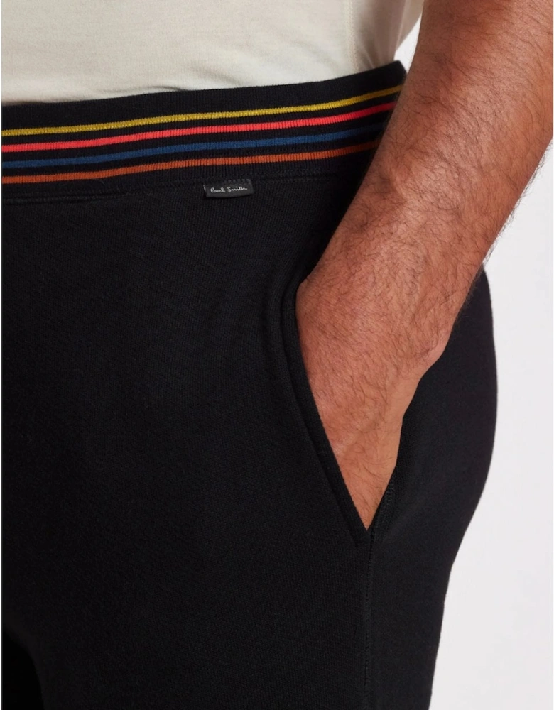 Mens Cotton Jersey Lounge Pants with Artist Stripe Waistband