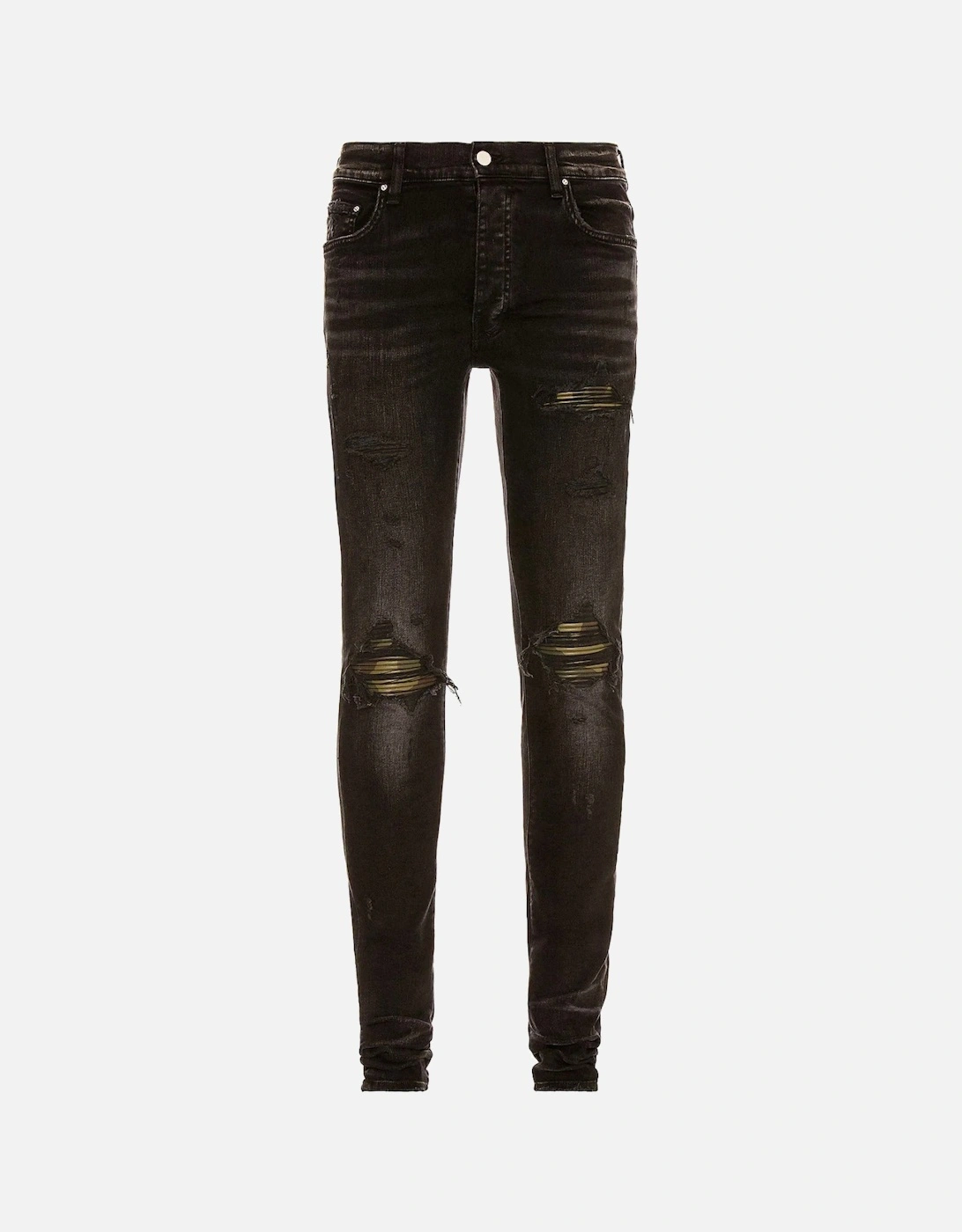 Leather Camo MX1 Aged Jeans in Black, 3 of 2