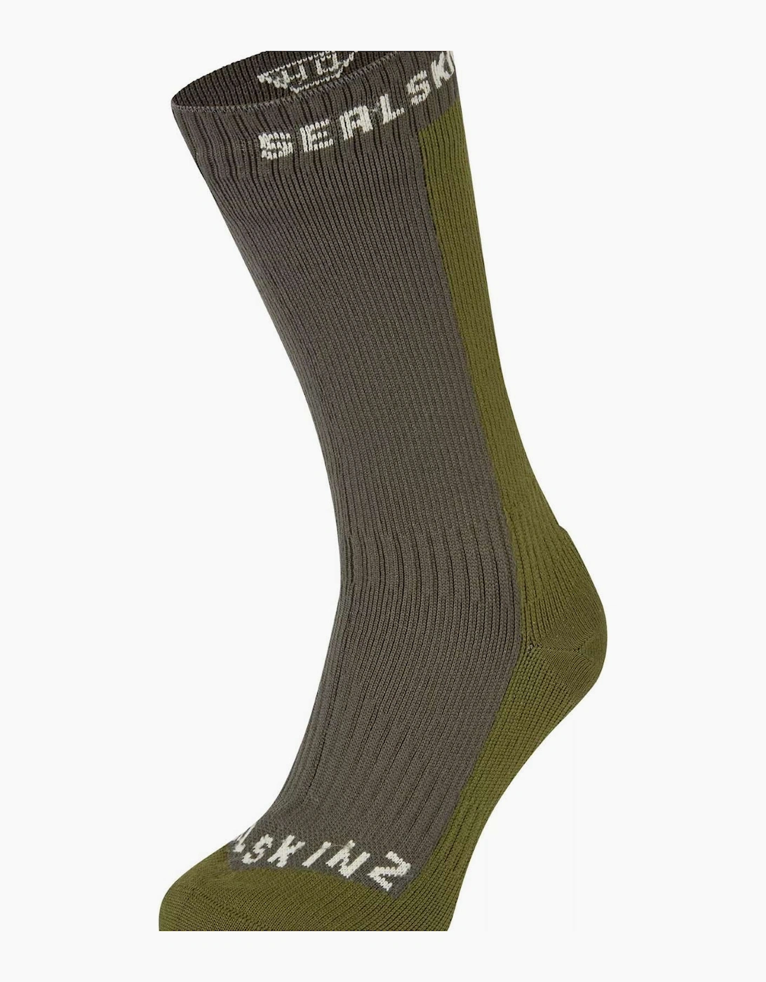 Sealskinz Unisex Green Starston Waterproof Cold Weather Mid Socks  S