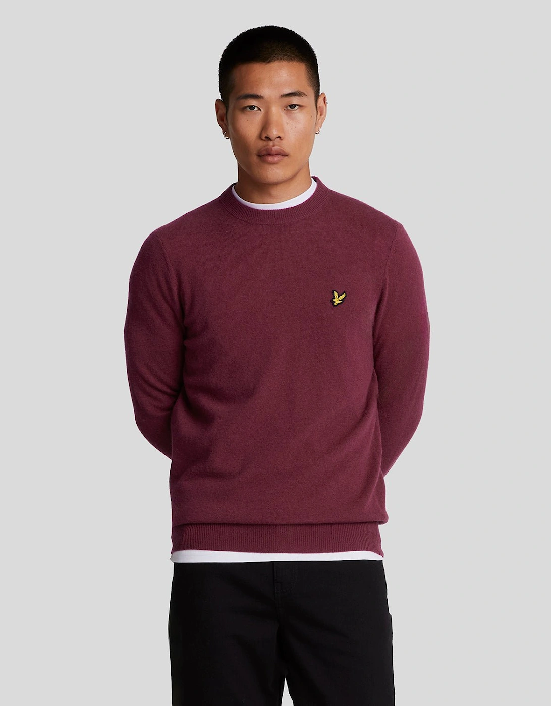 Lyle And Scott Men's Red Lambswool Blend Crew Neck Jumper - : Xl