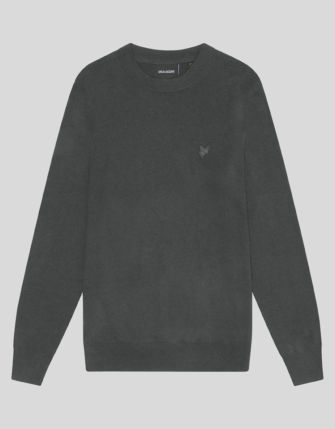 Tonal Eagle Lambswool Crew Neck Jumper