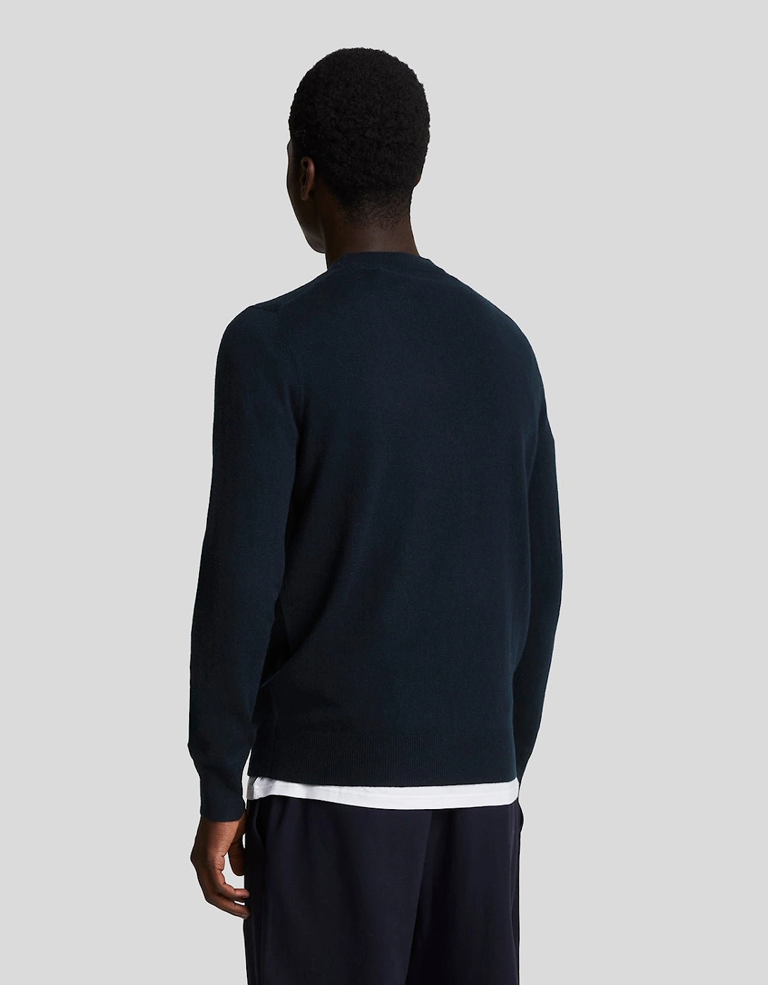 Tonal Eagle Lambswool Crew Neck Jumper