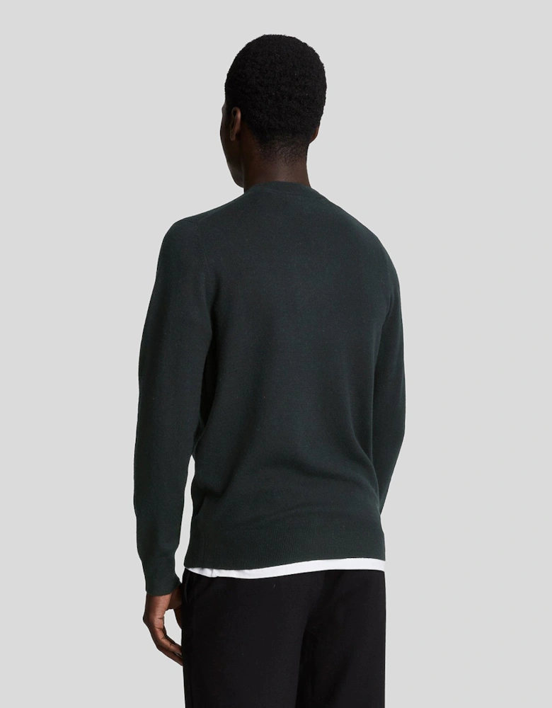 Tonal Eagle Lambswool Crew Neck Jumper