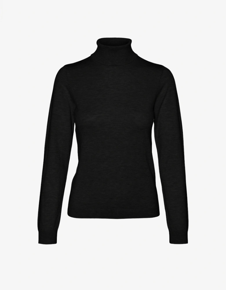 Iris Long Sleeve Rollneck Pullover Black