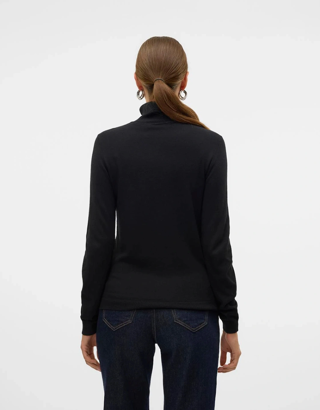 Iris Long Sleeve Rollneck Pullover Black