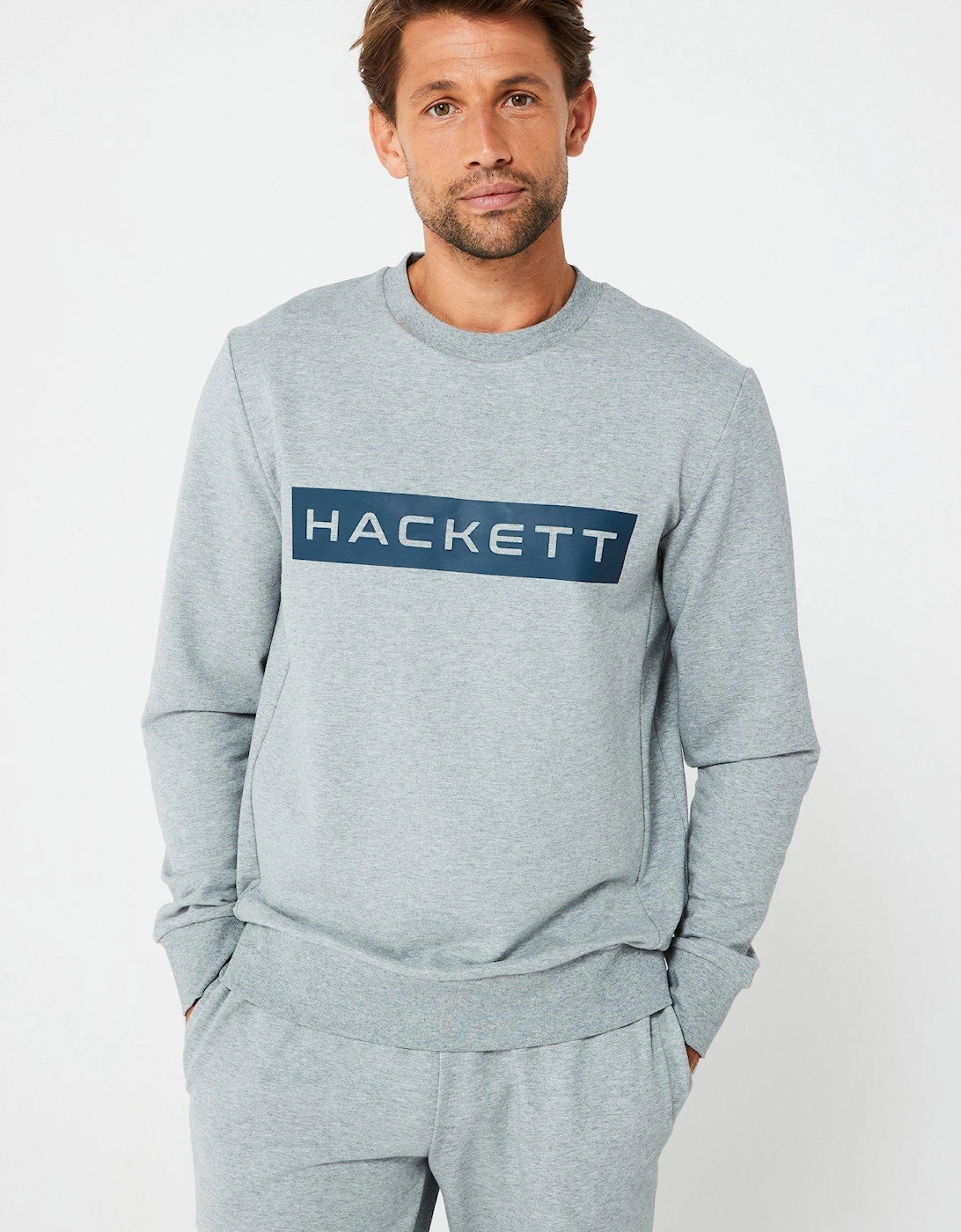 Essential Chest Logo Crew Sweatshirt - Grey, 6 of 5