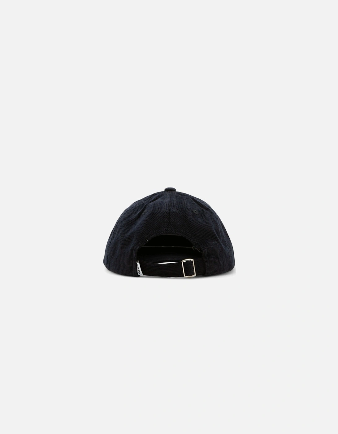 Lowercase Corduroy 6 Panel Strapback Cap - Black