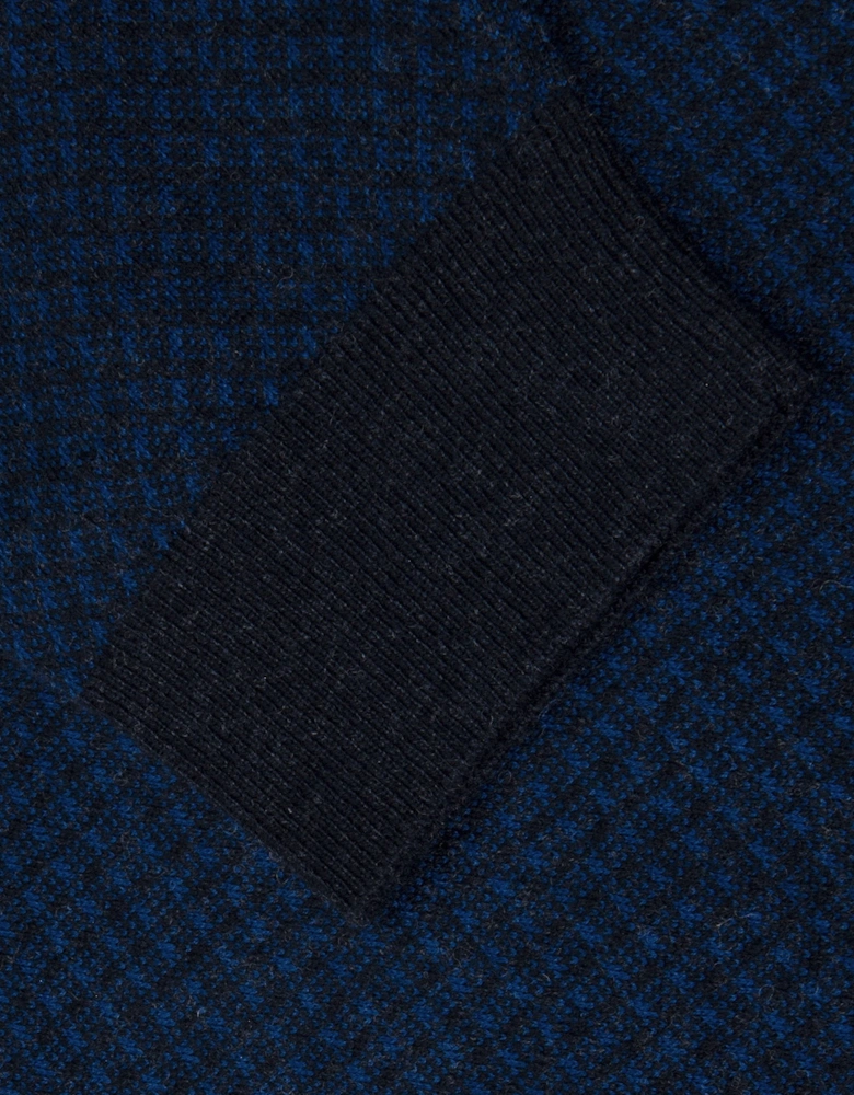 Boss H-eltorino Half Zip Knitwear Dark Blue