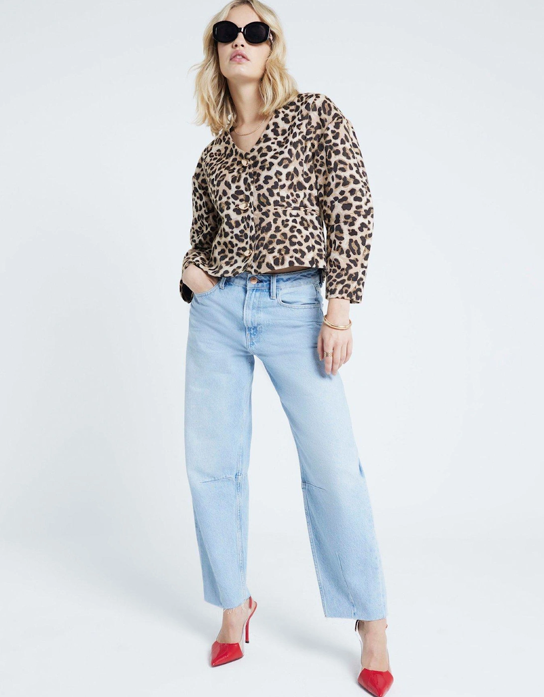 Cleo Oversized Barrel Leg Jeans - Light Blue, 2 of 1