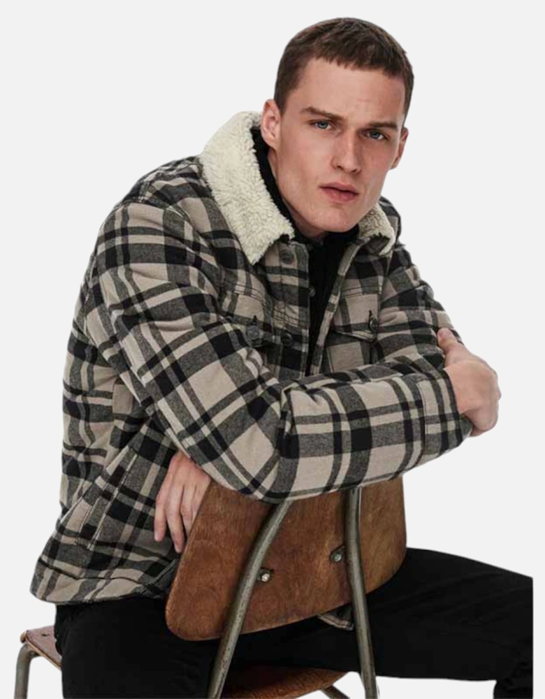 Mens Winter Jacket Fleece Lined Soft Fur Warm Bomber Coat Top Size XS to XL New