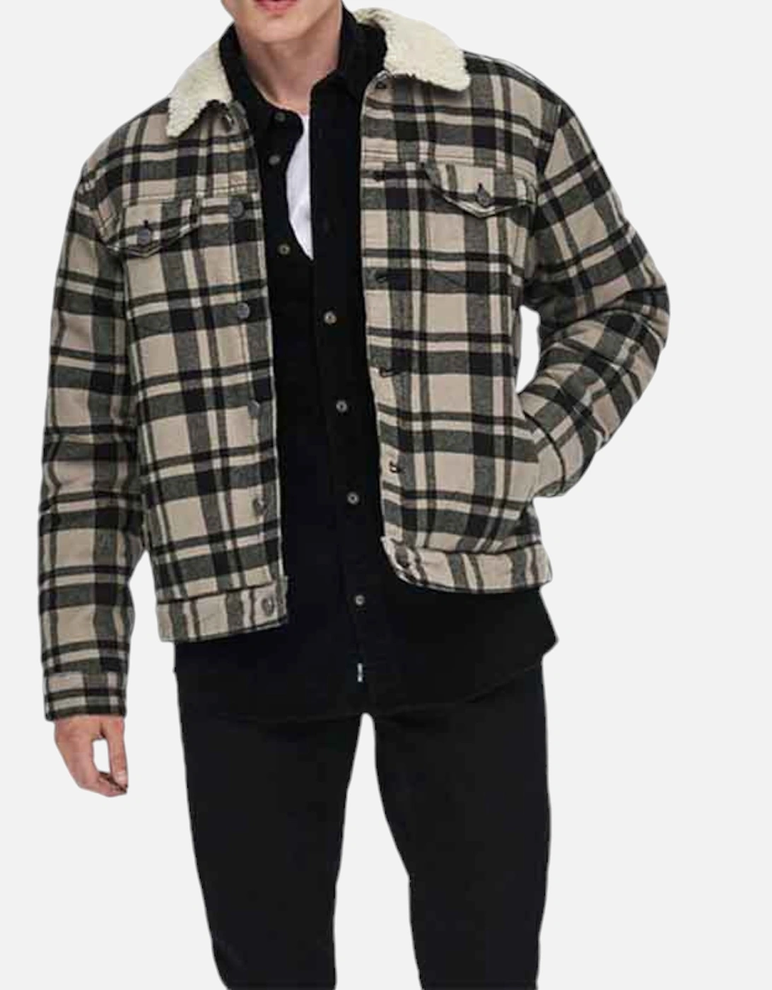 Mens Winter Jacket Fleece Lined Soft Fur Warm Bomber Coat Top Size XS to XL New, 9 of 8