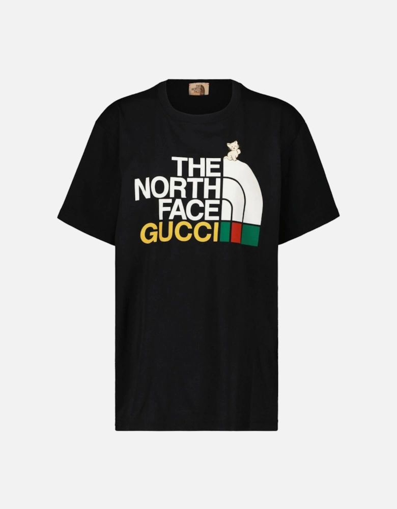 x The North Face Cat Logo Printed T-Shirt in Black