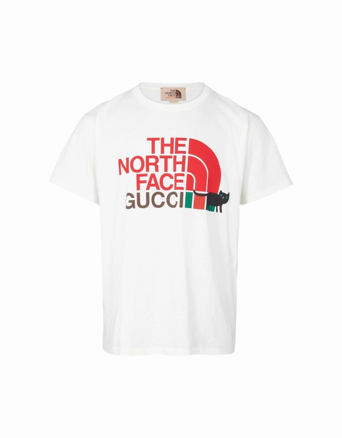 Gucci Men's Gucci x The North Face Printed Logo Cotton T-Shirt in White