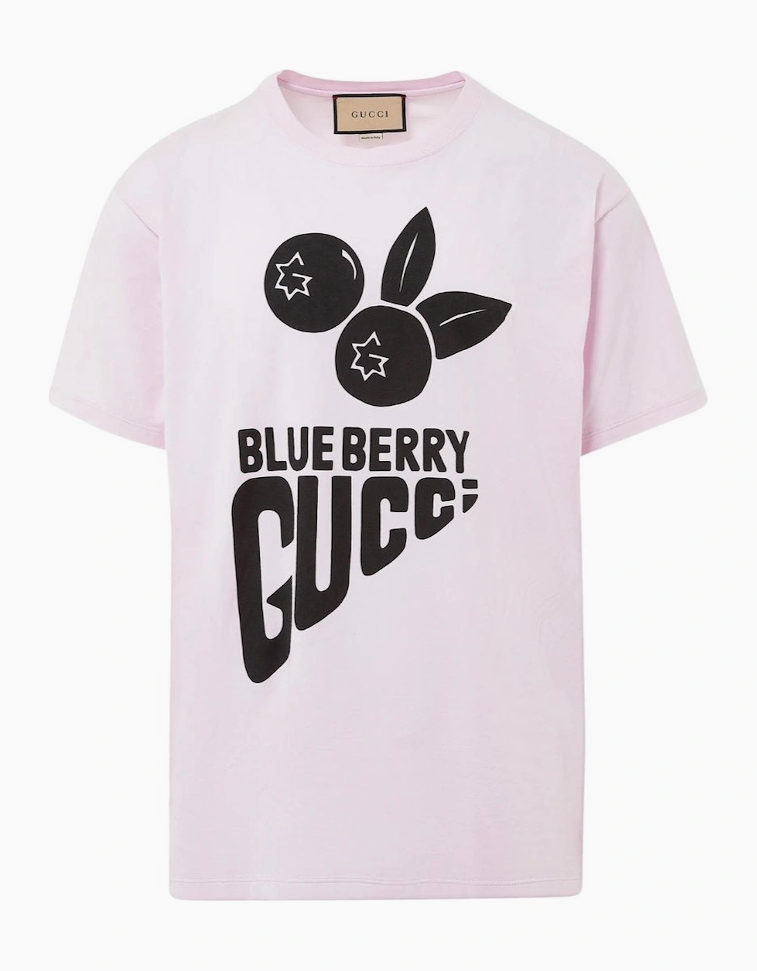Men's Gucci Blueberry Gucci Printed T-Shirt in Pink - Size: 36