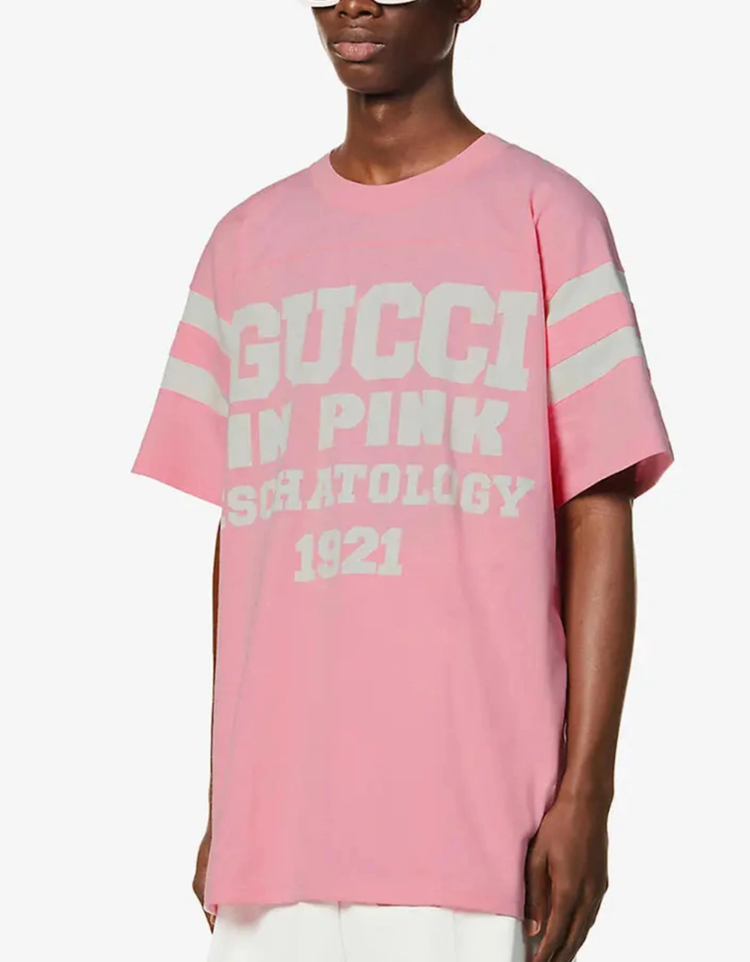 Eschatology 1921 Printed T-Shirt in Pink