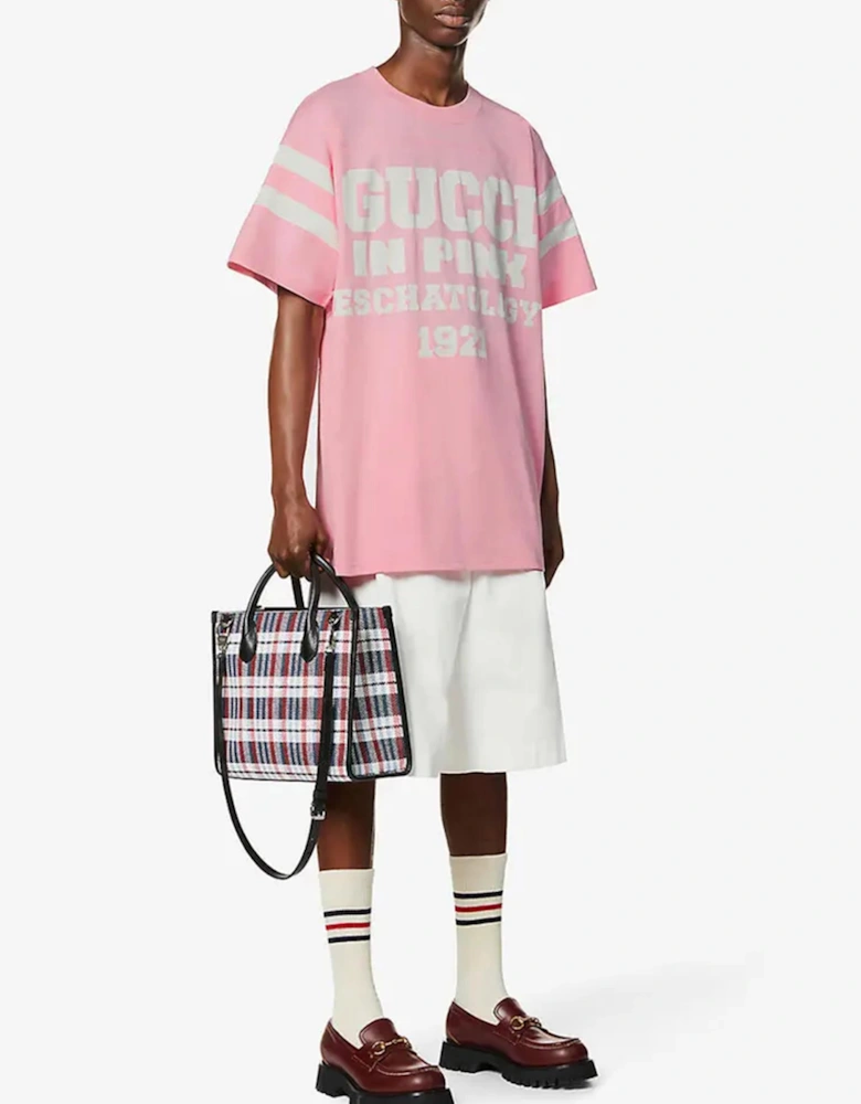 Eschatology 1921 Printed T-Shirt in Pink