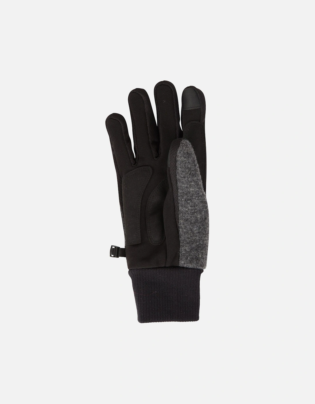 Mens Windproof Faux Fur Lined Touch Gloves