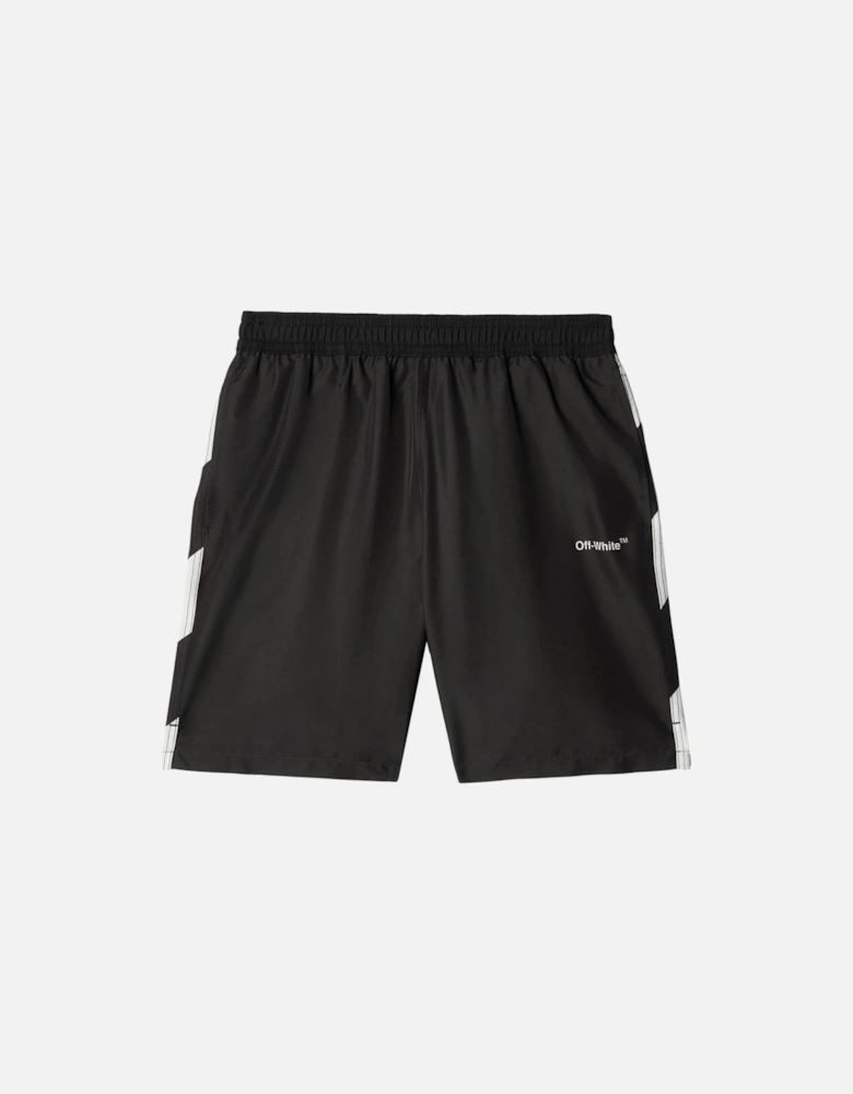 Diag Surfer Swimshorts in Black