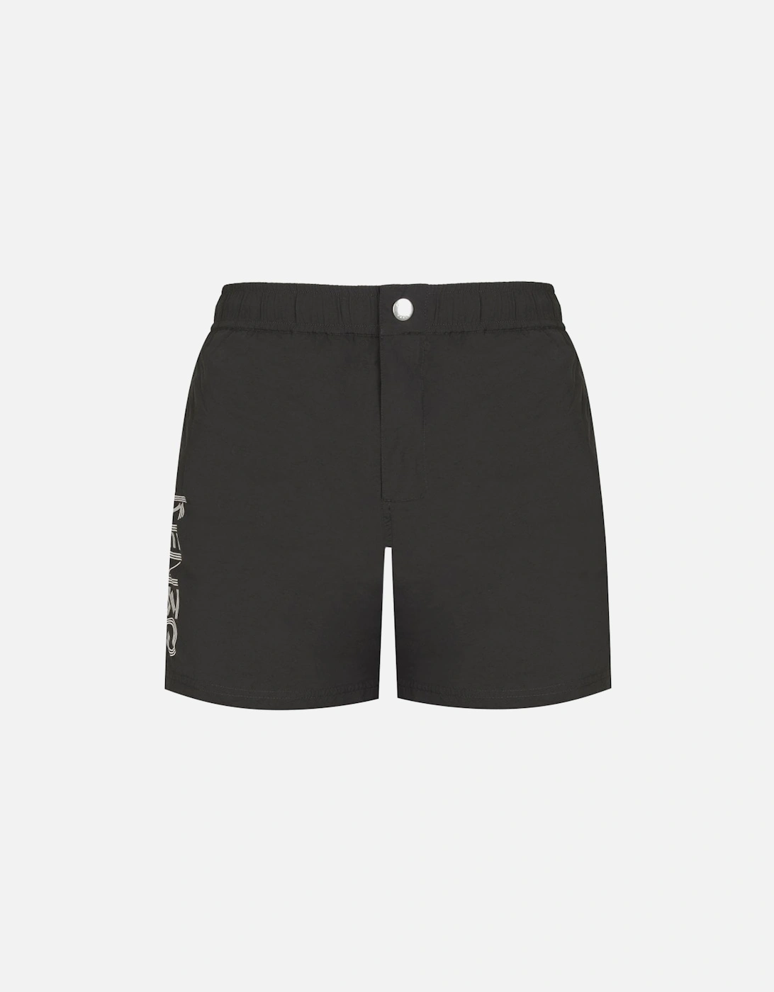 Short Paris Logo Swimshorts in Black, 5 of 4