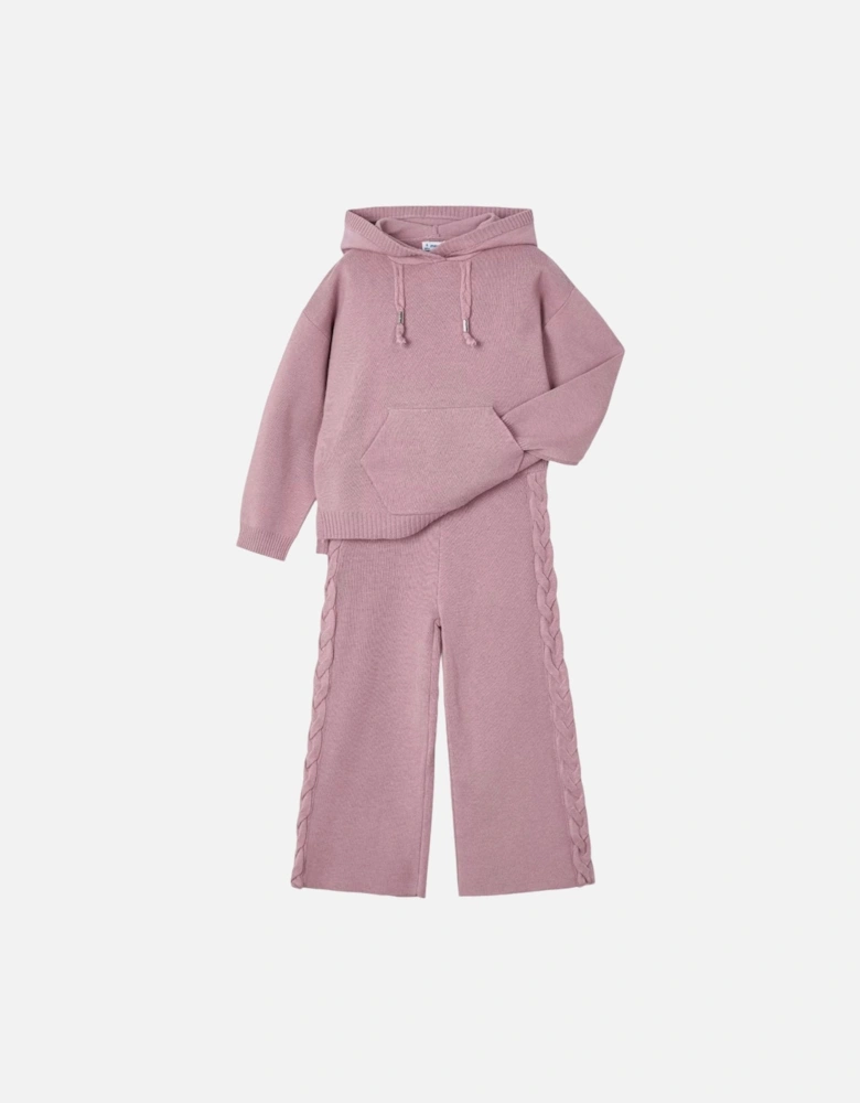 Pink Rose Knit Tracksuit