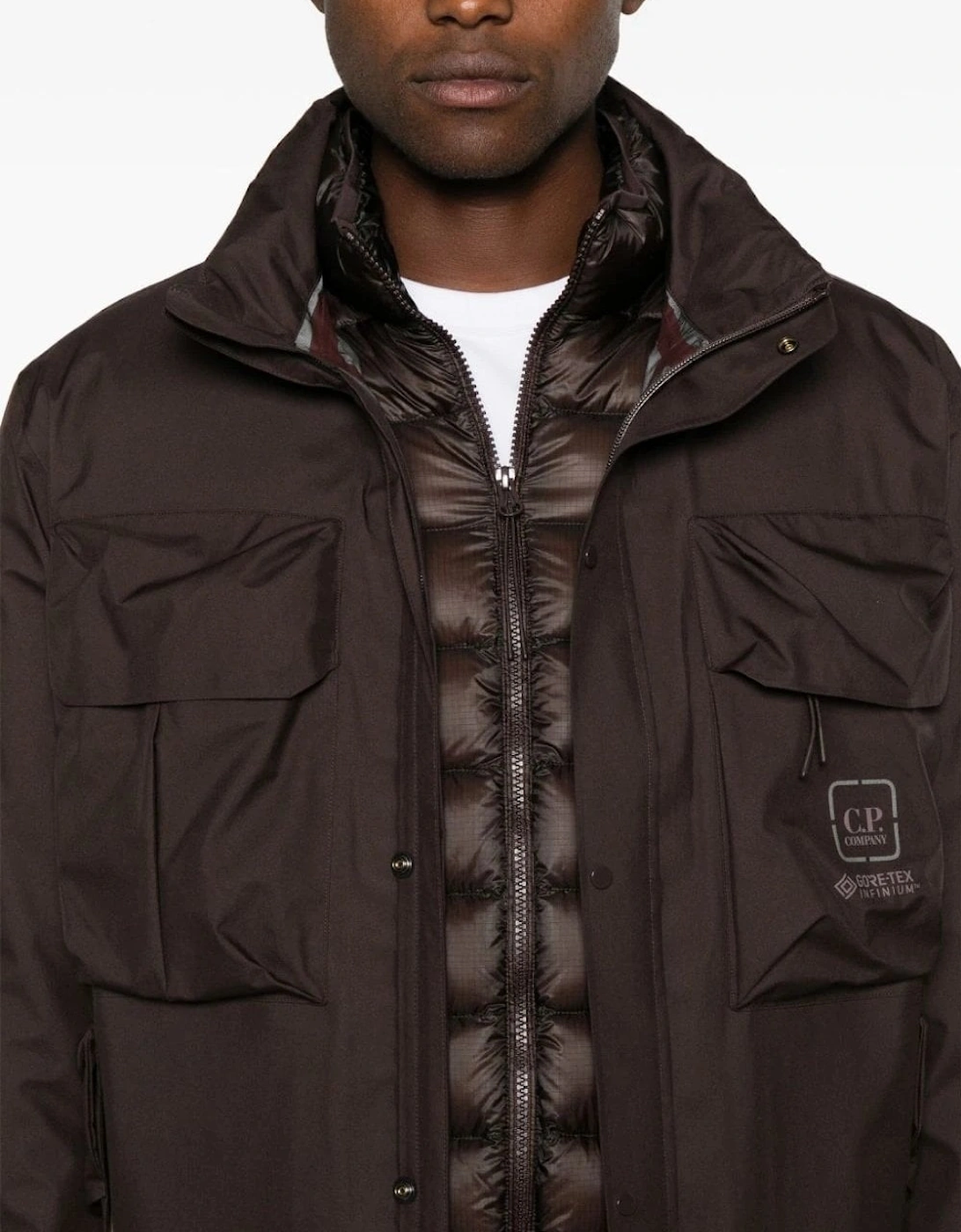 Metropolis Series Gore-Tex 3L Infinium Hooded Jacket Brown