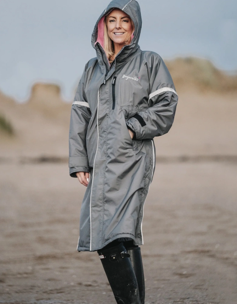 Drywalks All Seasons Coat Charcoal/Pink