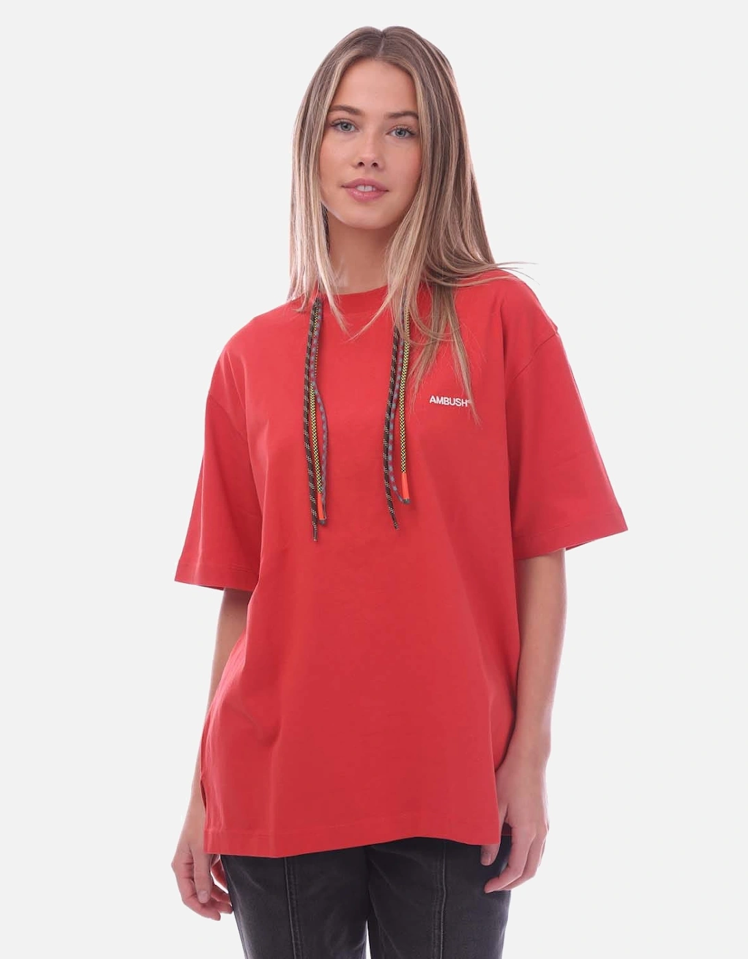 AMBUSH Women's Multicord T-Shirt - Red - Size: 8