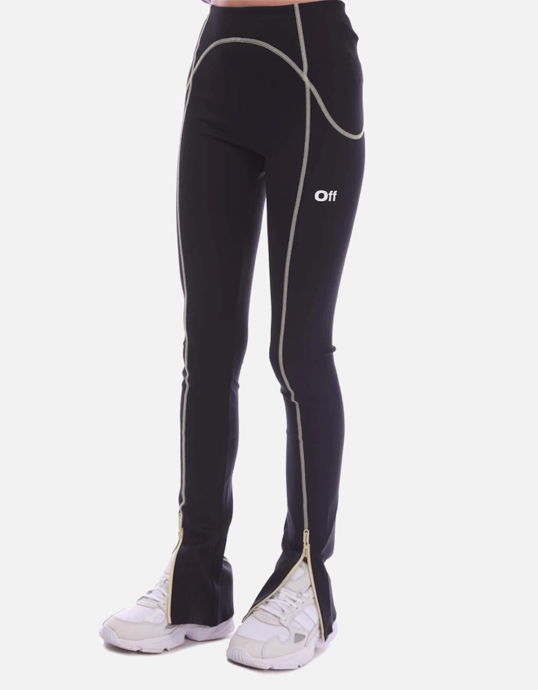 Contrast Stitch Split Leggings