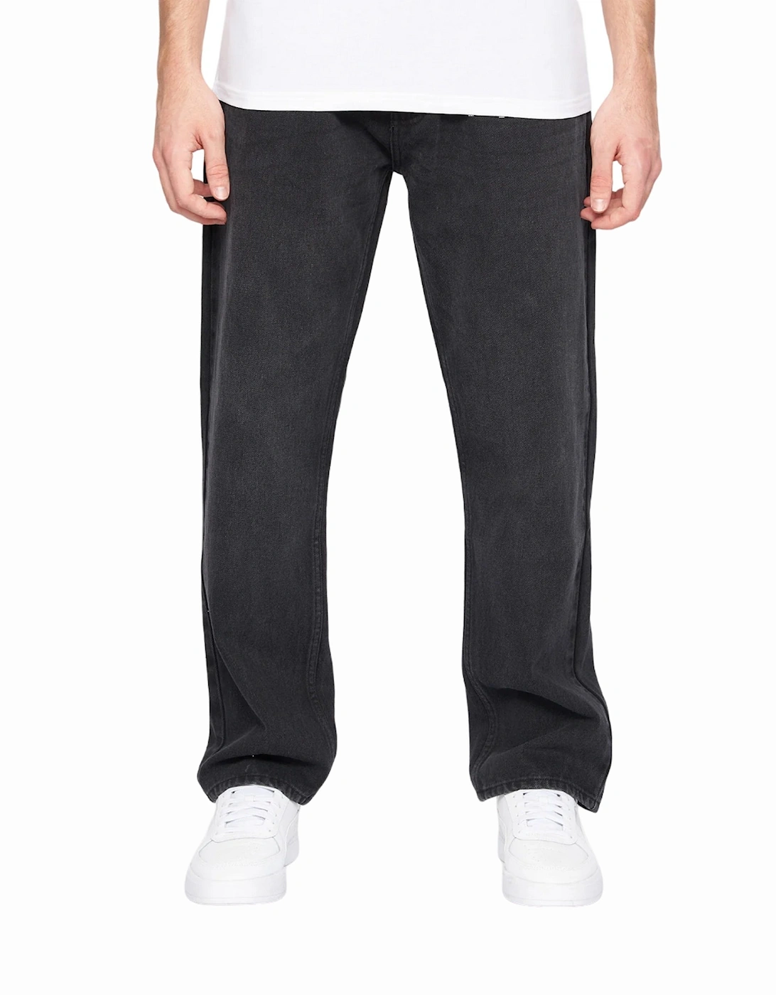 Mens Tillman Stone Wash Baggy Jeans, 4 of 3