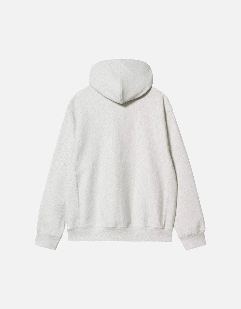 Hooded American Script Sweatshirt - Ash Heather