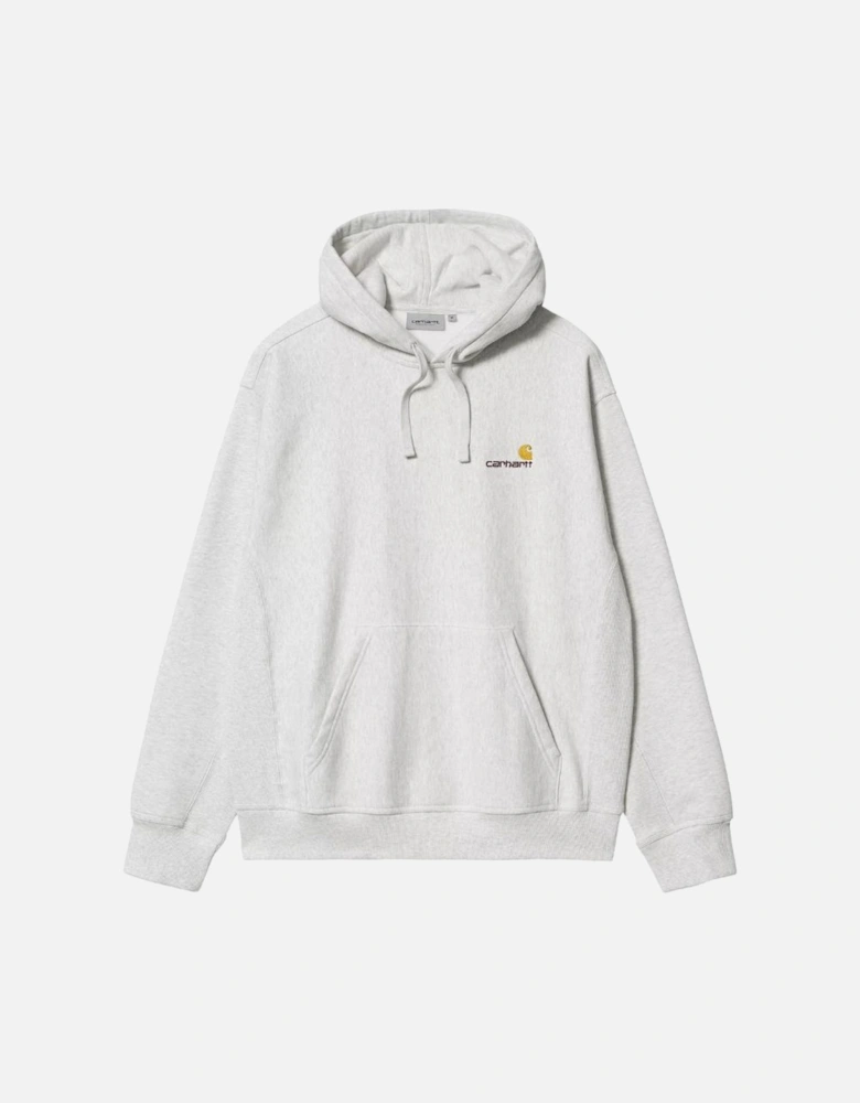 Hooded American Script Sweatshirt - Ash Heather