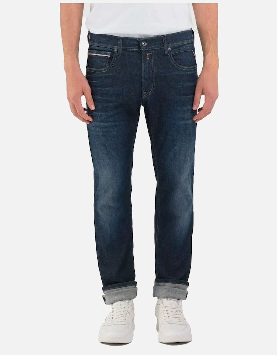 Replay Men's Blue Hyperflex Grover Straight Fit Jeans 007 - : 30/30 30W 30L
