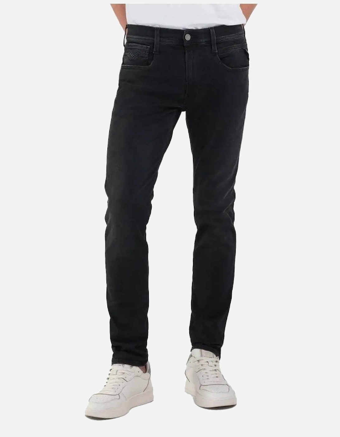 Replay Men's Black Hyperflex Clouds Anbass Slim Fit Jean - : 32/32 32W 32L