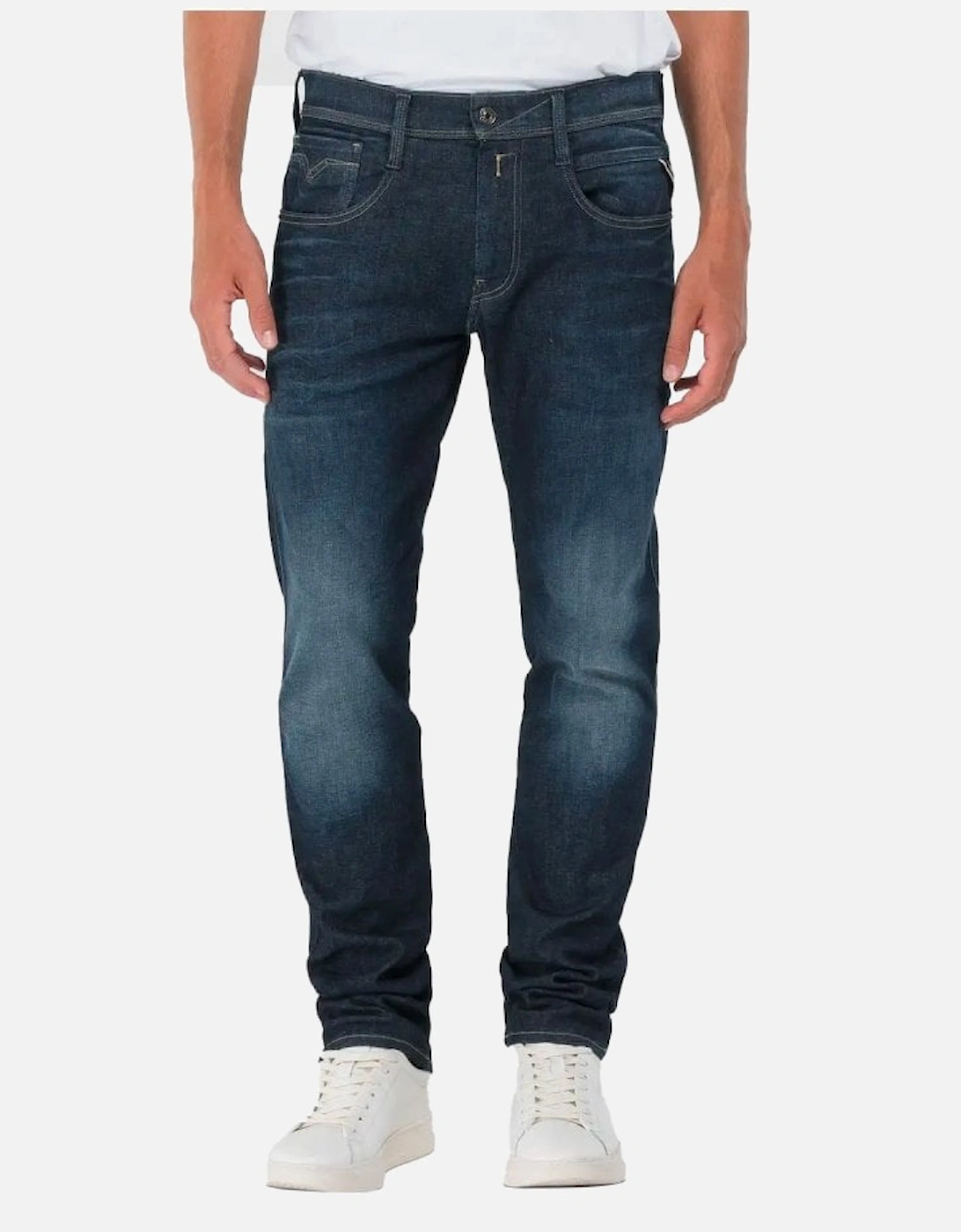 Replay Men's Blue Hyperflex Superior Standard Rinse Wash Anbass Slim Fit 007 - : 30/32 30W 32L
