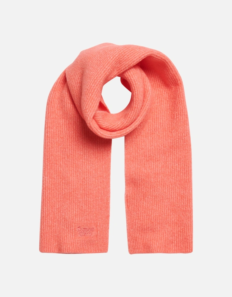 Soft Rib Knit Scarf Sugar Coral