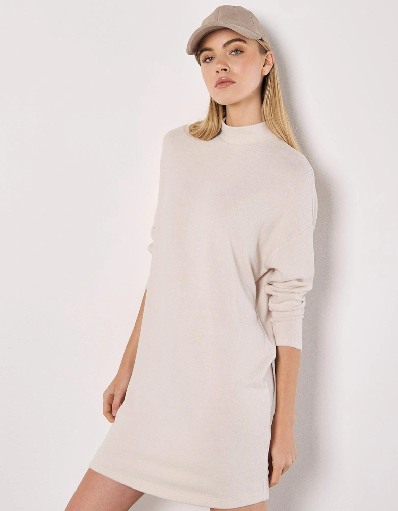 Button Cuff Soft Touch Dress