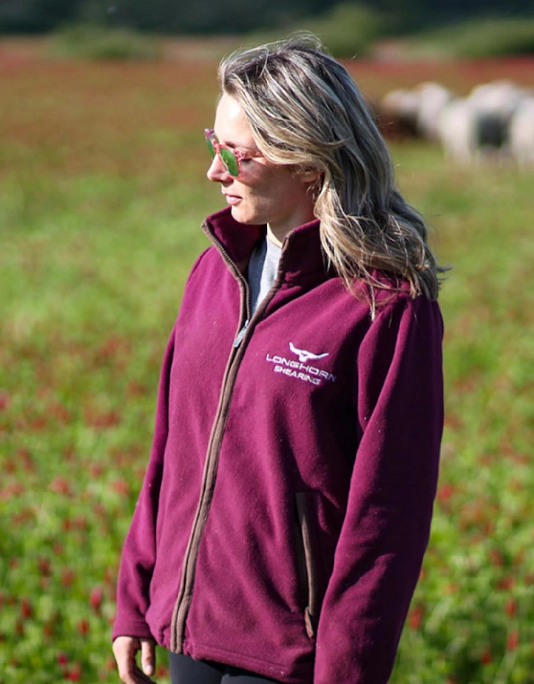 Longhorn Highland Fleece Burgundy