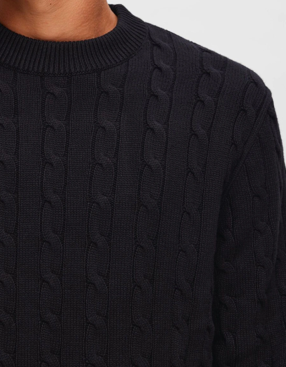 Homme Ryan Structure Crew Neck Black