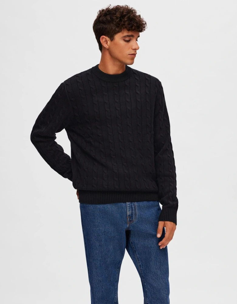 Homme Ryan Structure Crew Neck Black