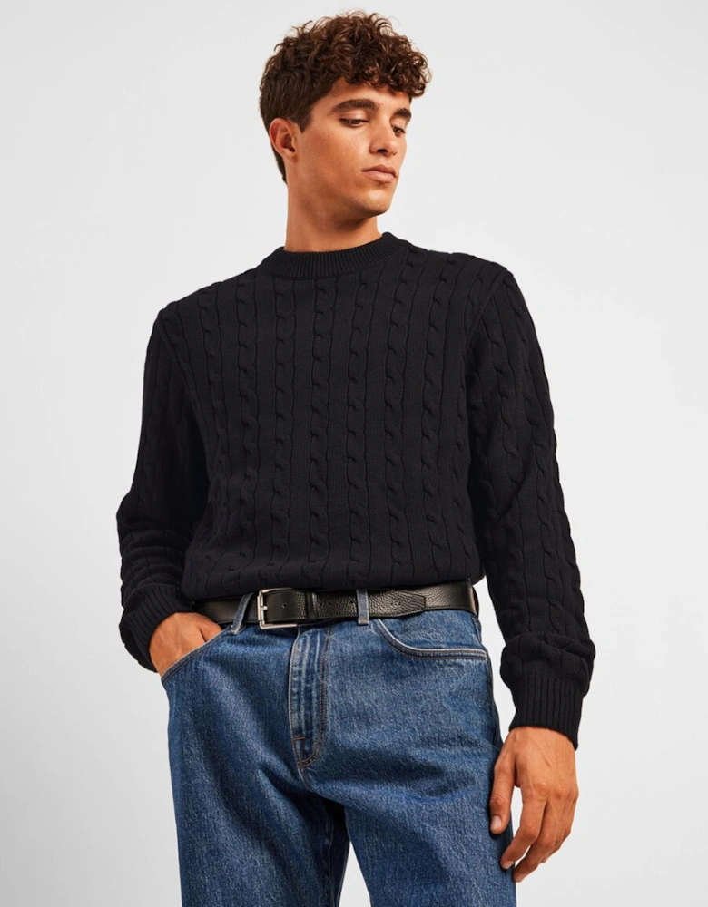 Homme Ryan Structure Crew Neck Black