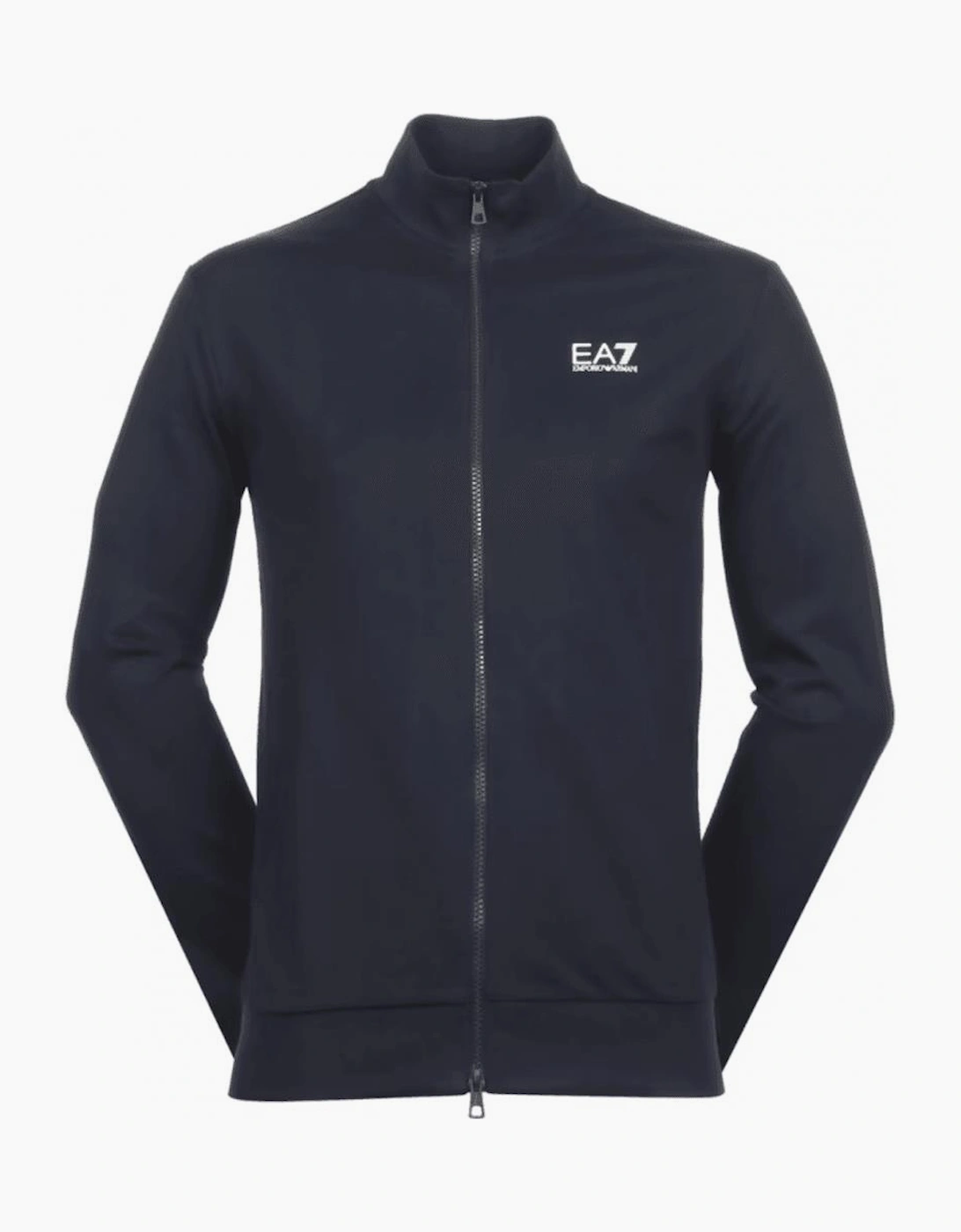 Ea7 Men's Navy Full Zip Funnel Neck Sweatshirt  38 M