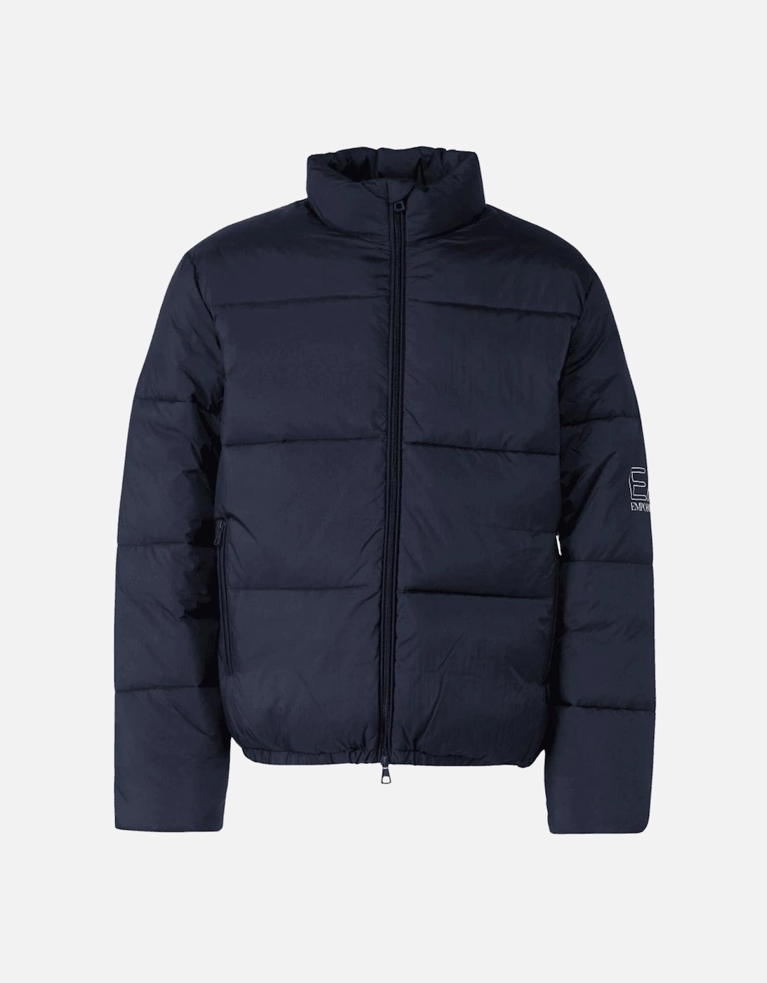 Funnel Neck Blue Puffer Jacket, 4 of 3