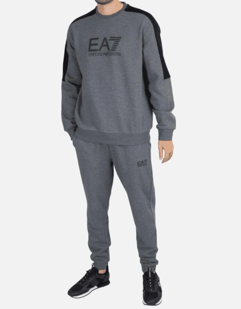 Graphic Logo Crew Neck Grey/Black Tracksuit