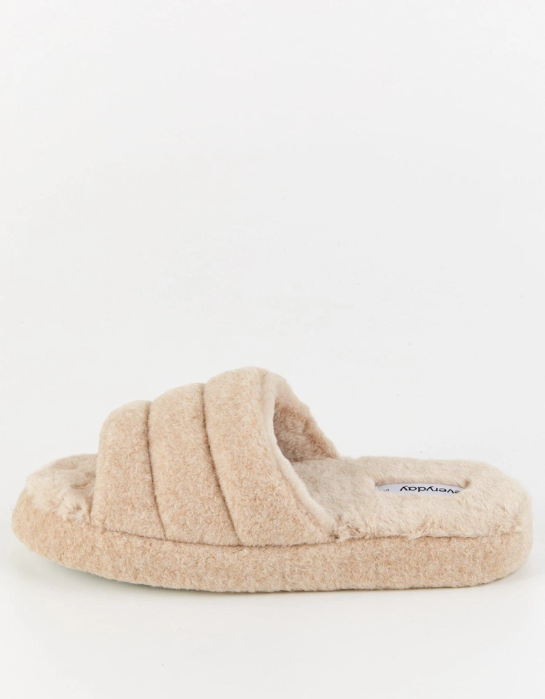 Padded Slider Slipper - Cream