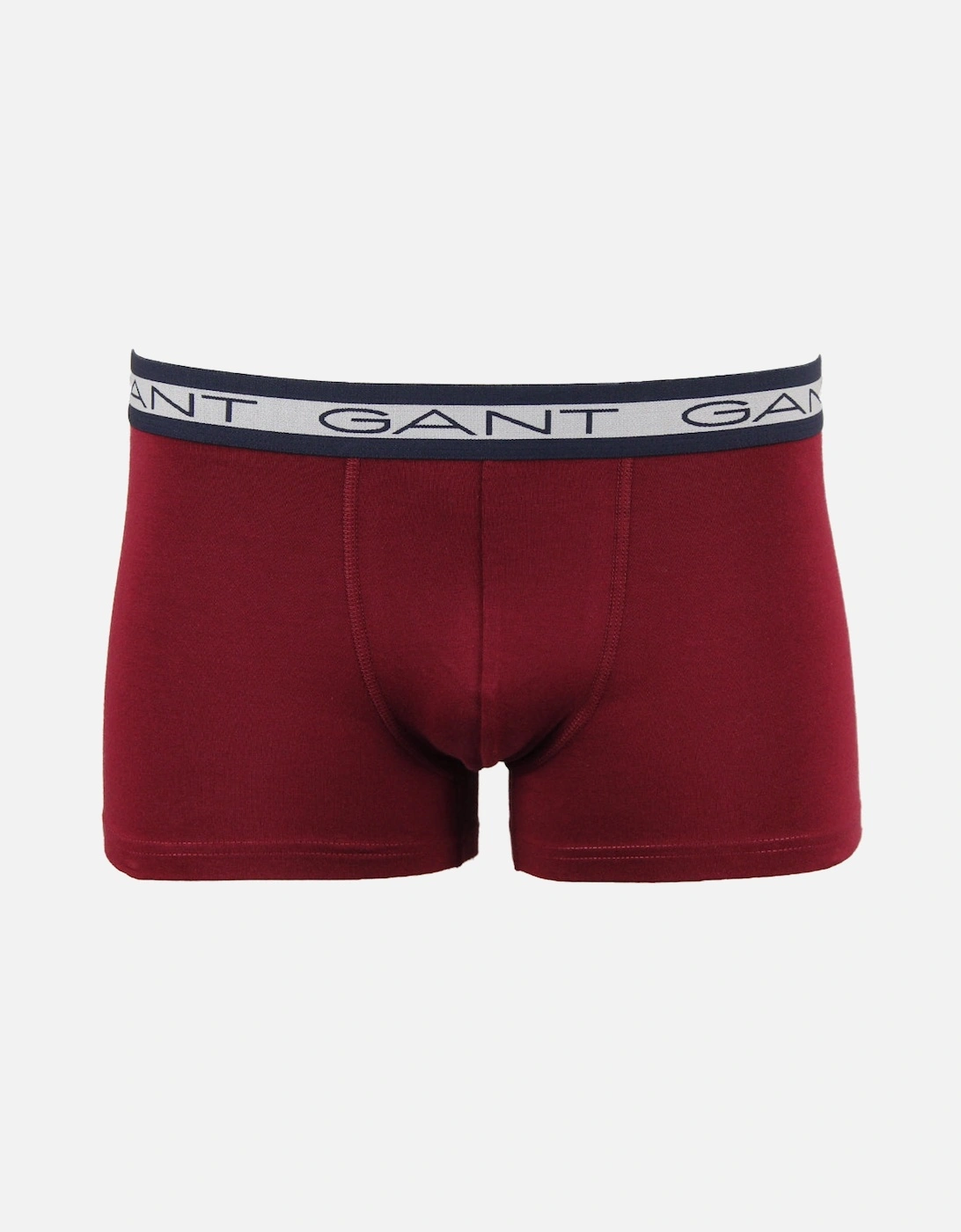 3-Pack Core Boxer Trunks, Burgundy/Navy/White