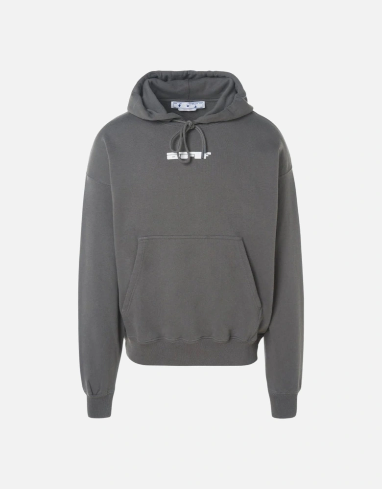 Teddy Arrow Skate Fit Hoodie in Steel Grey